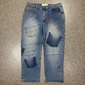 Vintage Y2k Enyce Brand Wide Leg Baggy Denim Jeans